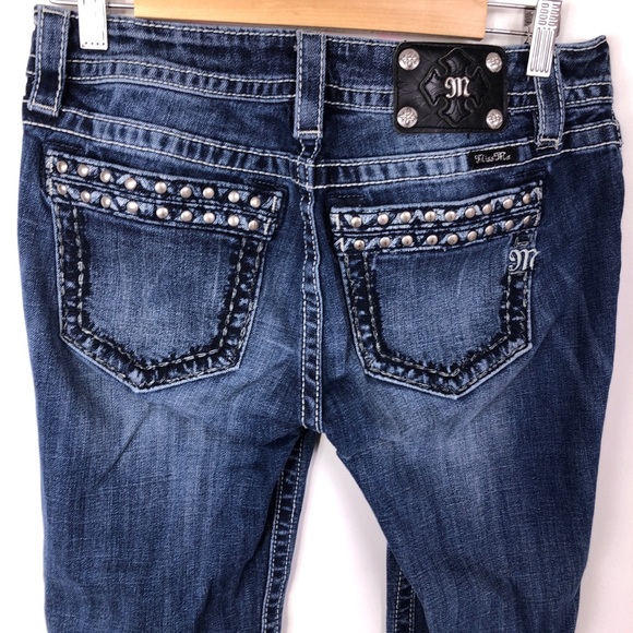 Miss Me Thick Stitch Mid Rise Boot Cut Jeans 27 - Picture 4 of 10